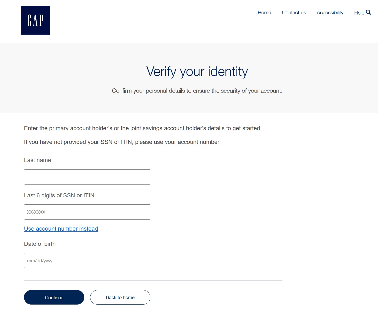 gap credit card forgot password